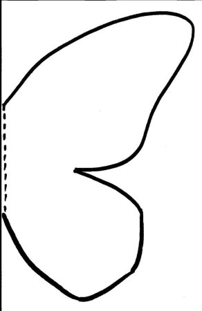 Контур половины бабочки