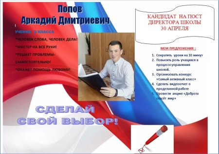 Предвыборная программа в школе