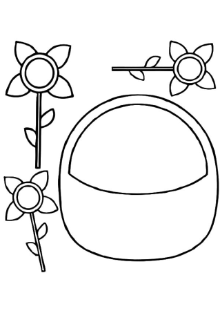 Корзинка раскраска