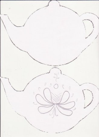 Трафарет для рисования Гжельская посуда