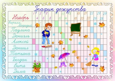График дежурств