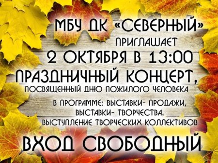 День пожилого человека афиша