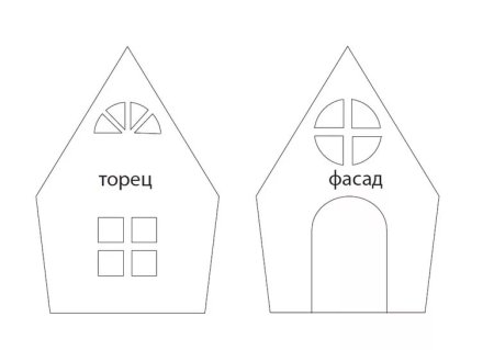 Выкройка для пряничного домика с размерами