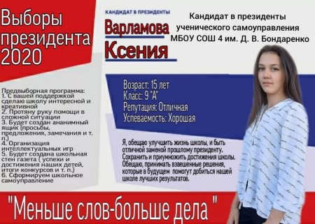 Выборы президента школы