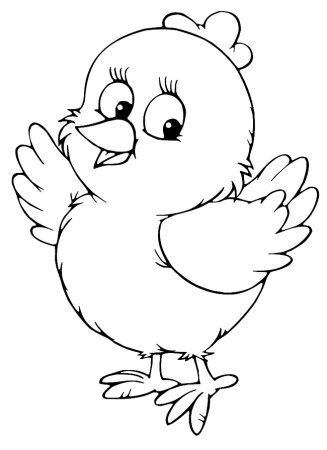 Цыпленок. Раскраски