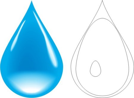 Рисование капли воды