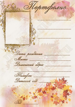 Титульный лист портфолио