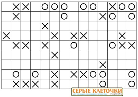 Крестики нолики печать