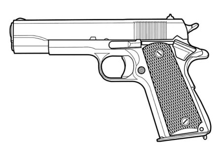 Кольт 1911 шаблон