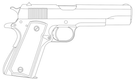 Чертёж пистолета Colt 1911