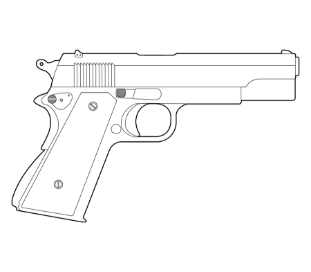 Colt m1911 рисунок