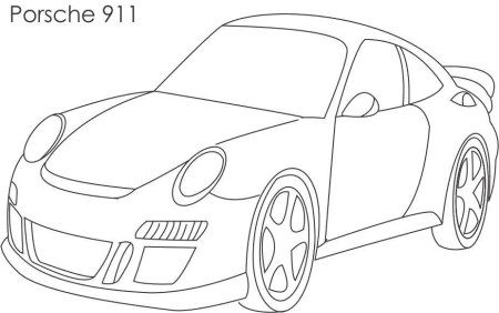 Машинка Порше 911 разукрашка
