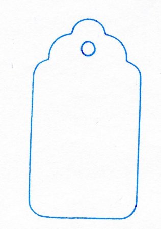 Трафарет бирки на подарок