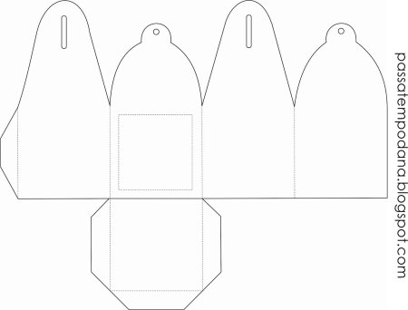 Развёртка коробочки для подарка