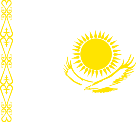 Флаг Казахстана для раскрашивания