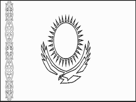 Флаг Казахстана рисунок