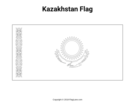 Казахстан карта флаг