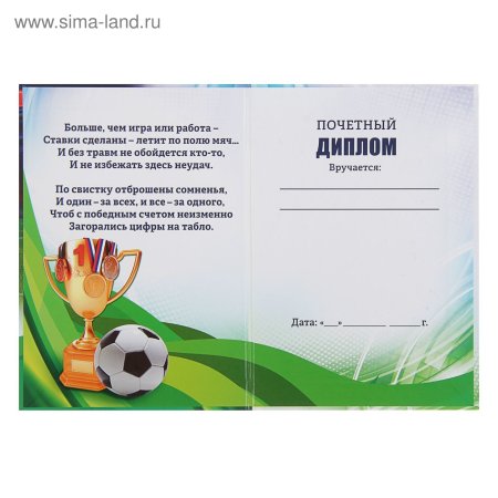 Диплом по футболу