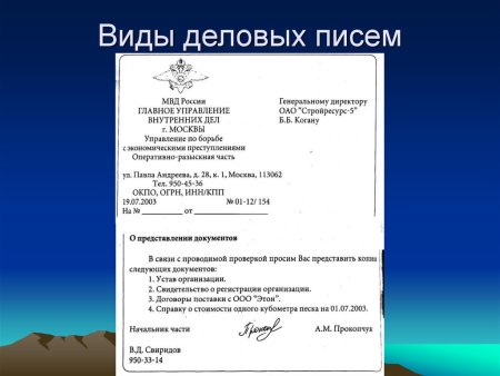 Правила написания письма на бланке организации