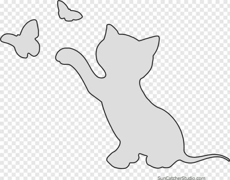 Трафарет котенка