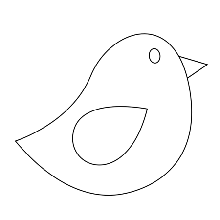 Птичка трафарет для аппликации