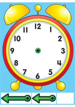 Шаблон часов для изучения времени детям (46 фото)