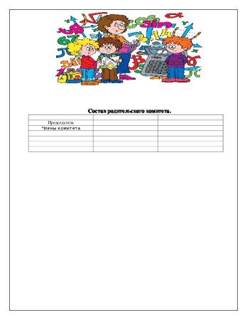 Состав родительского комитета