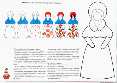 Филимоновская Барыня рисование