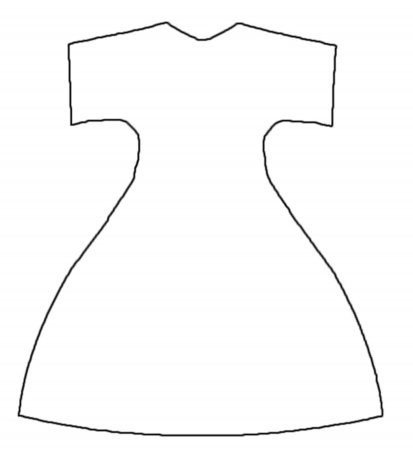 Платье трафареты для детей