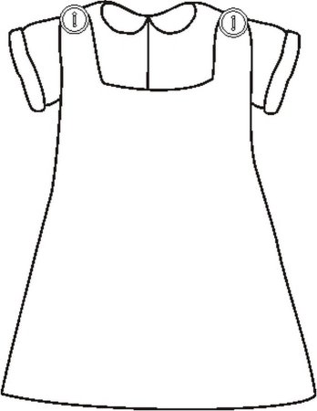 Шаблон платье для куклы для рисования (47 фото)