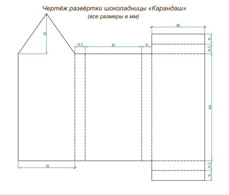 Шоколадница коробочка для шоколадки схема