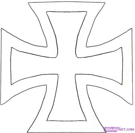 Крест трафарет