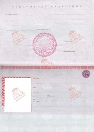 Паспорт РФ обложка