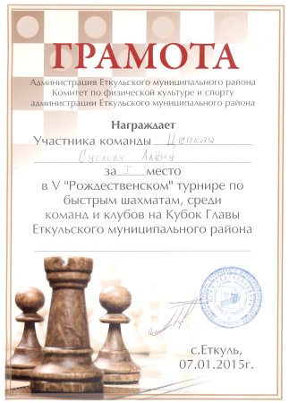 Грамота шахматы