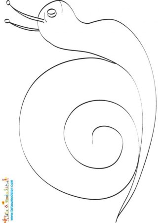 Раскраска улитка для детей 3-4 лет