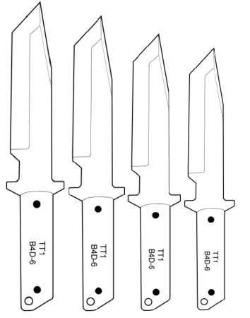 Чертеж ножа танто из стандофф