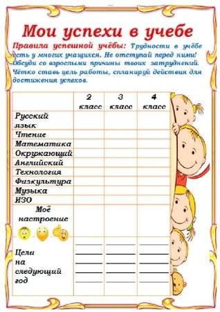 Табель успеваемости