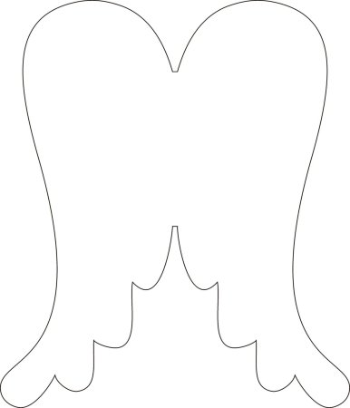 Крылья трафарет