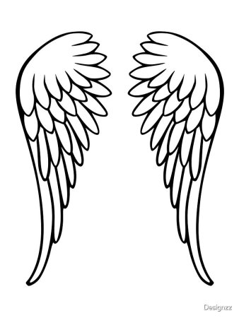 Шаблон крылья ангела (46 фото)