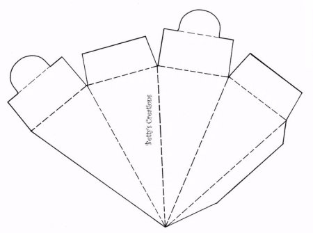 Коробочка тортик шаблон