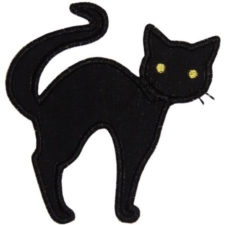 Аппликация черный кот