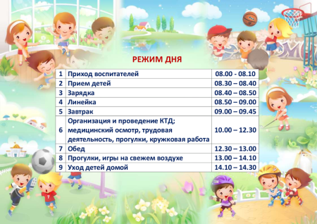 Расписание дня для первоклассника шаблон