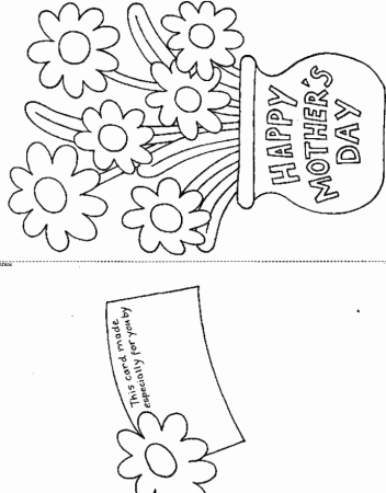 Раскраска поделка для мамы