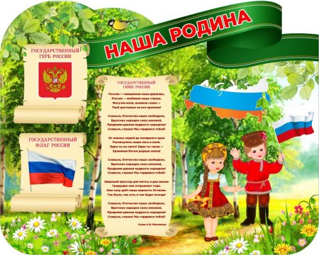 Уголок моя Родина Россия в детском саду
