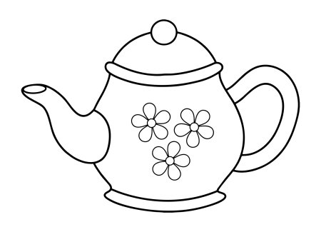 Чайник раскраска