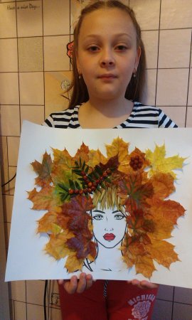 Девушка осень поделка