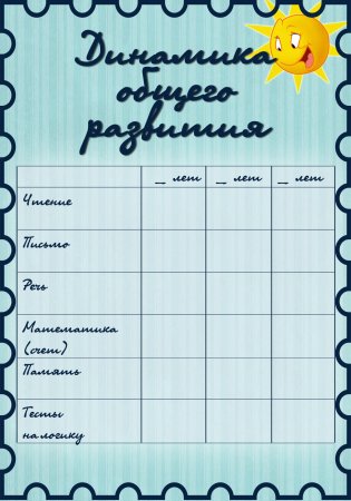 Портфолио для детей в детском саду
