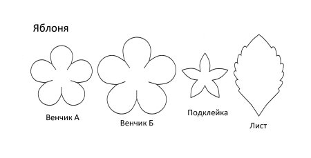 Шаблоны цветов из фоамирана