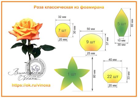 Лекало для цветов из фоамирана