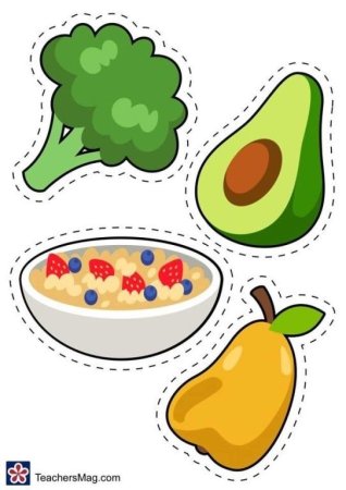 Развертки еды для кукол